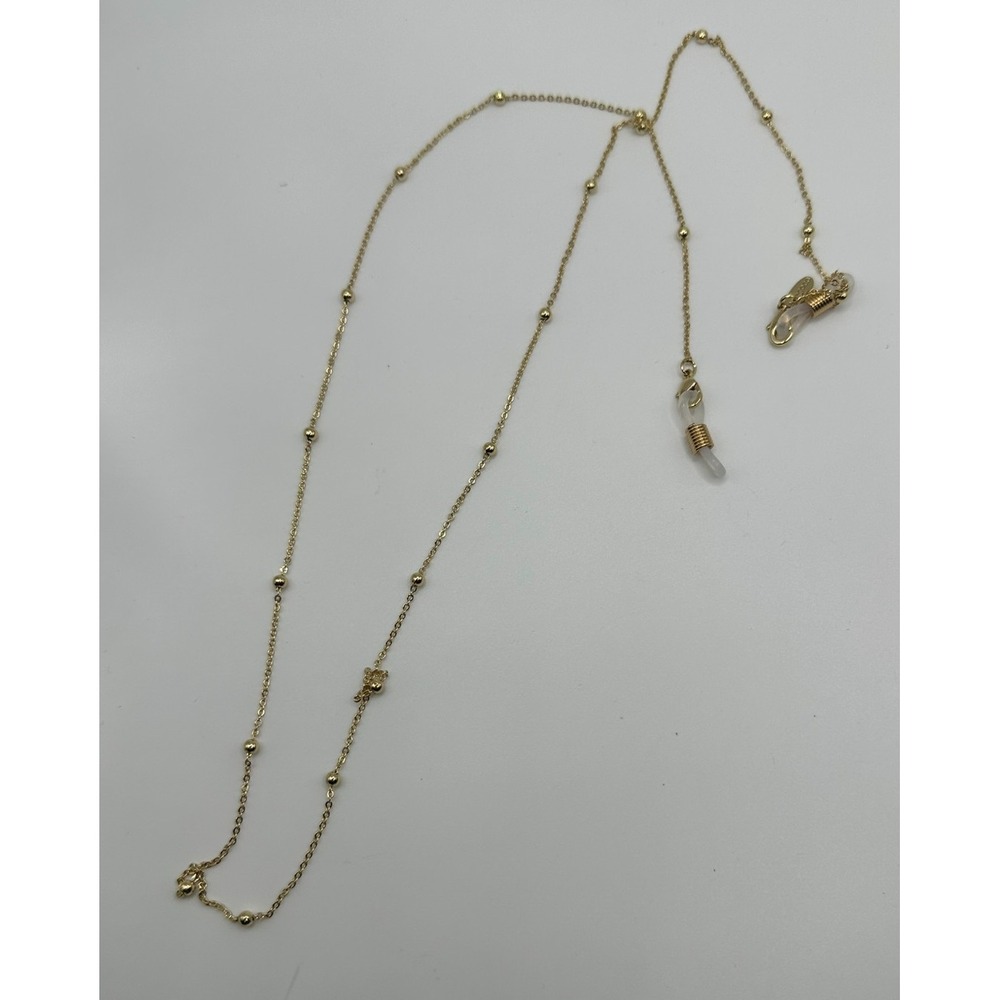 AllenCOCO Gold Eyeglass Chain Beaded Design for Glasses and Sunglasses